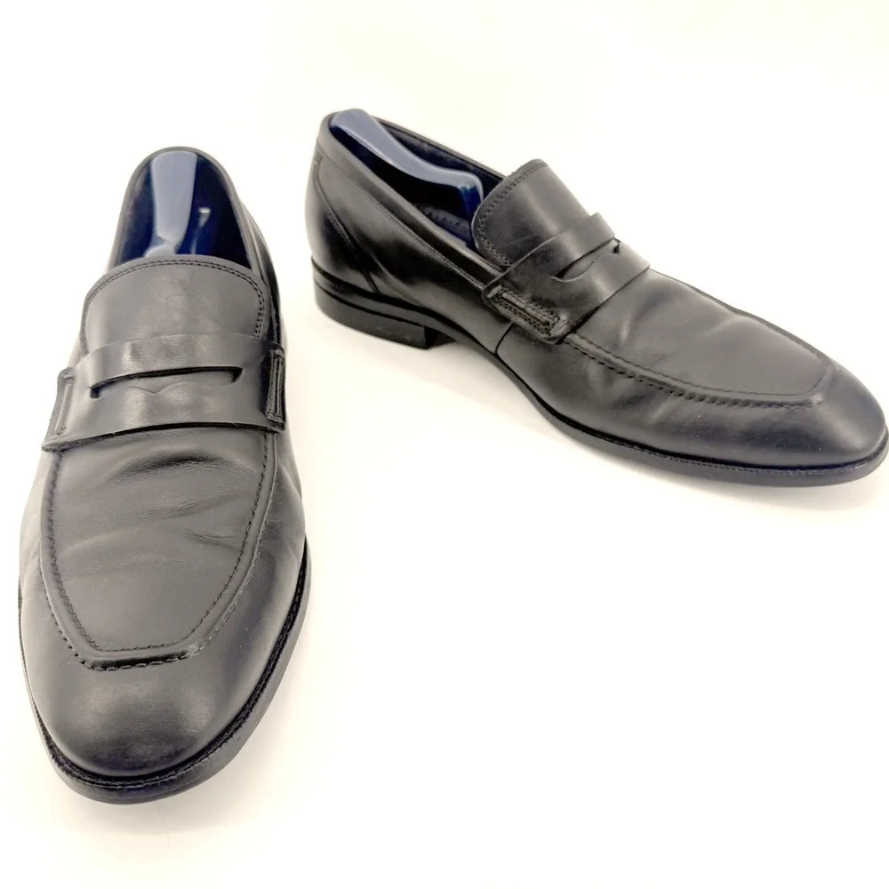 Cole Haan Warner Grand 360 Penny Loafers Men 11 Blk Leather Dress Shoes British